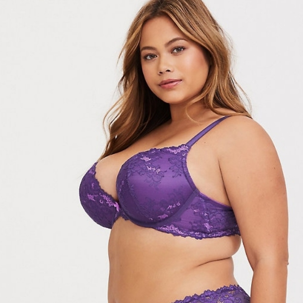 💜 Purple push-up plunge bra size 36C